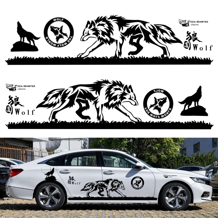 2 PCS/Set D-180 Wolf Totem Pattern Car Modified Decorative Sticker(Black) - Decorative Sticker by PMC Jewellery | Online Shopping South Africa | PMC Jewellery | Buy Now Pay Later Mobicred