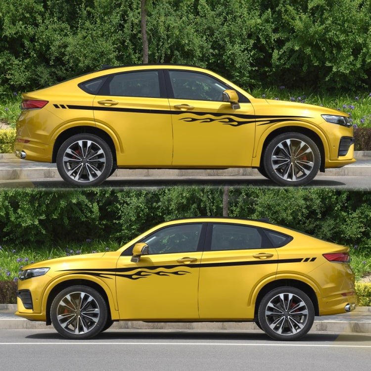 2 PCS/Set D-280 Flame Streak Pattern Car Modified Decorative Sticker(Black) - Decorative Sticker by PMC TechLife | Online Shopping South Africa | PMC TechLife | Buy Now Pay Later Mobicred