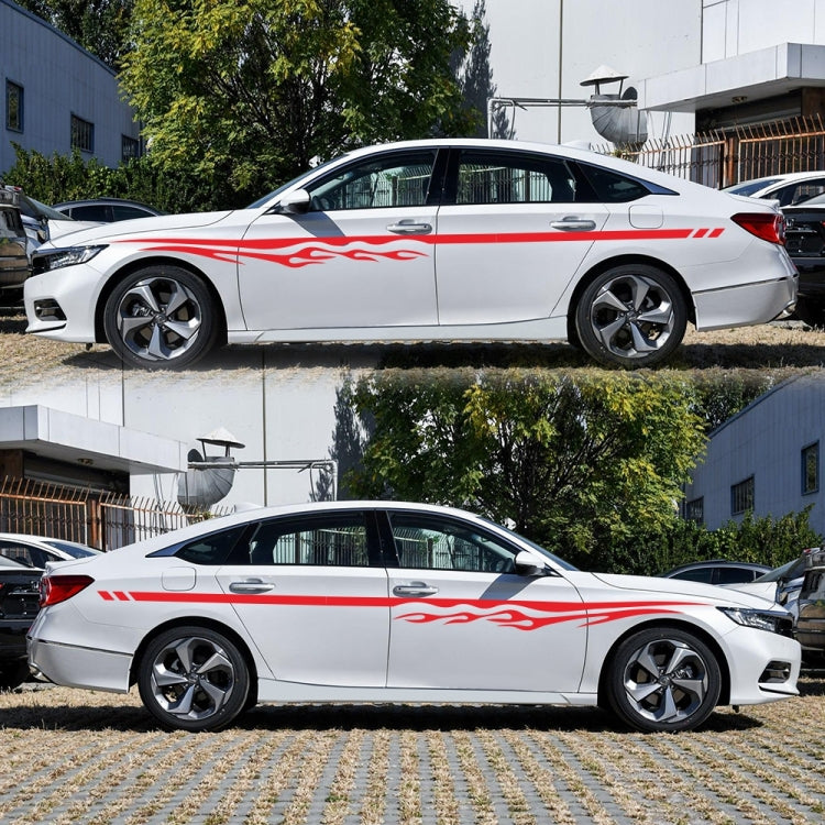 2 PCS/Set D-280 Flame Streak Pattern Car Modified Decorative Sticker(Red) - Decorative Sticker by PMC TechLife | Online Shopping South Africa | PMC TechLife | Buy Now Pay Later Mobicred