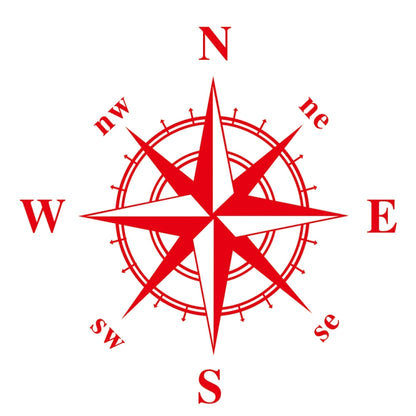 D-366 Compass Pattern Car Modified Decorative Sticker(Red) - Decorative Sticker by PMC Jewellery | Online Shopping South Africa | PMC Jewellery | Buy Now Pay Later Mobicred