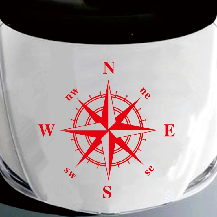 D-366 Compass Pattern Car Modified Decorative Sticker(Red) - Decorative Sticker by PMC Jewellery | Online Shopping South Africa | PMC Jewellery | Buy Now Pay Later Mobicred