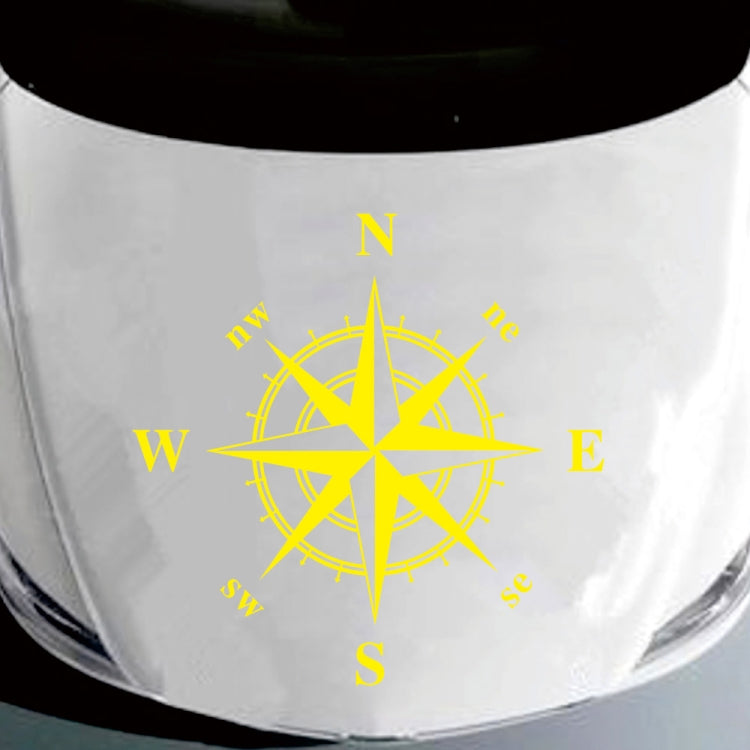 D-366 Compass Pattern Car Modified Decorative Sticker(Yellow) - Decorative Sticker by PMC TechLife | Online Shopping South Africa | PMC TechLife | Buy Now Pay Later Mobicred
