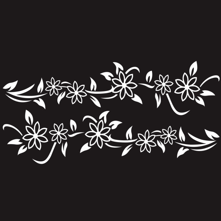 2 PCS/Set D-378 Flower Totem Pattern Car Modified Decorative Sticker(White) - Decorative Sticker by PMC Jewellery | Online Shopping South Africa | PMC Jewellery | Buy Now Pay Later Mobicred