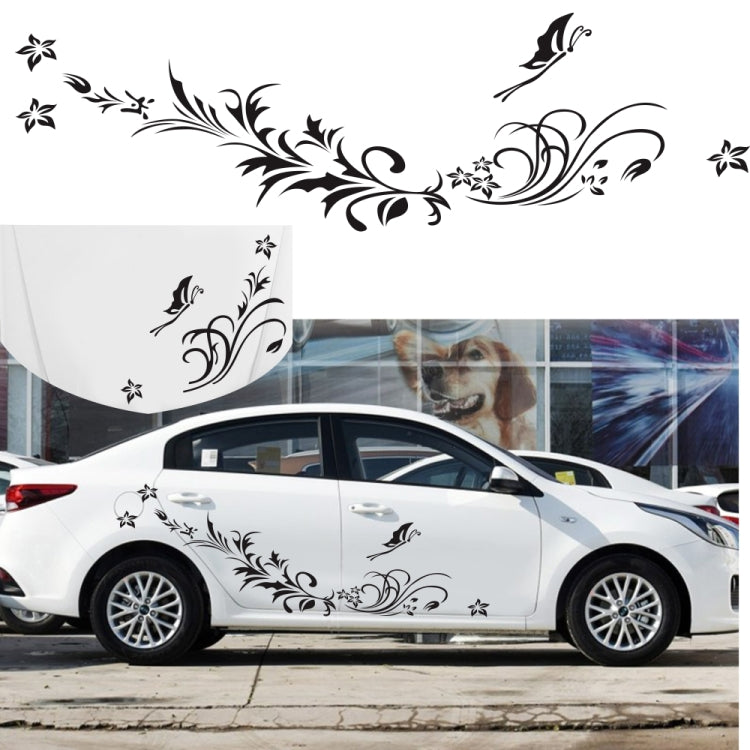 D-462 Butterfly Loves Flowers Pattern Car Modified Decorative Sticker(Red) - Decorative Sticker by PMC TechLife | Online Shopping South Africa | PMC TechLife | Buy Now Pay Later Mobicred