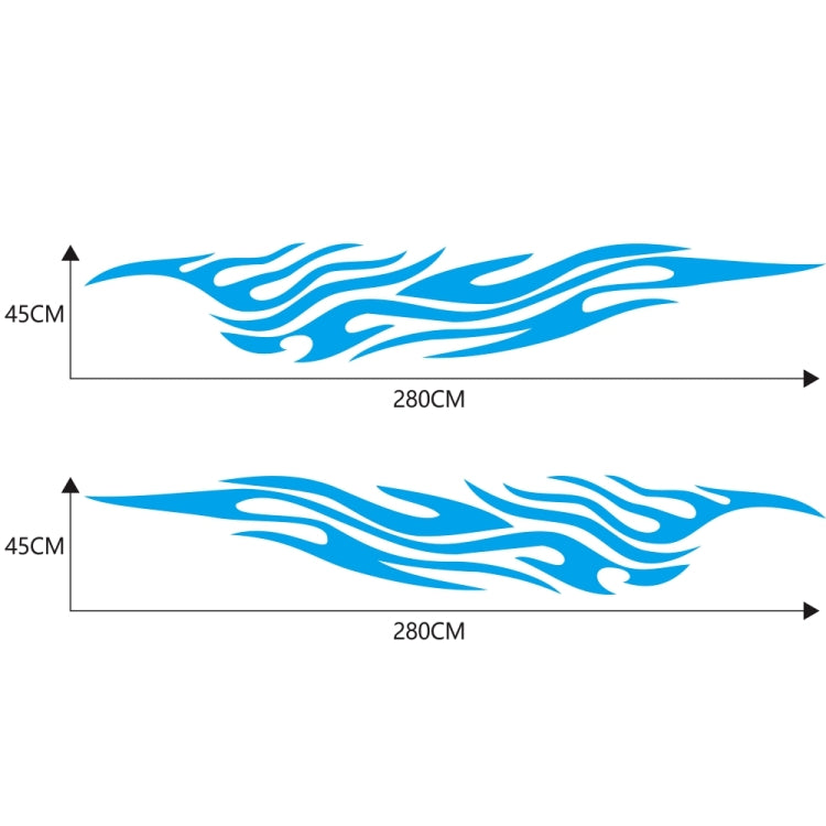 2 PCS/Set D-476 Fire Element Pattern Car Modified Decorative Sticker(Blue) - Decorative Sticker by PMC TechLife | Online Shopping South Africa | PMC TechLife | Buy Now Pay Later Mobicred