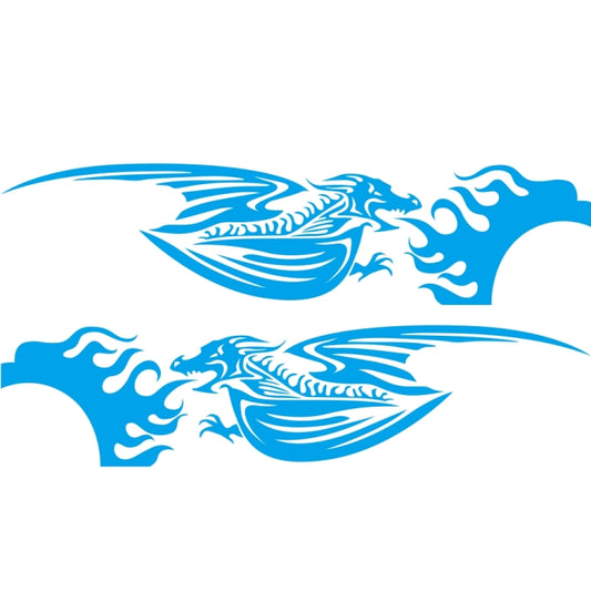 2 PCS/Set D-489 Fire-breathing Dragon Pattern Car Modified Decorative Sticker(Blue) - Decorative Sticker by PMC Jewellery | Online Shopping South Africa | PMC Jewellery | Buy Now Pay Later Mobicred