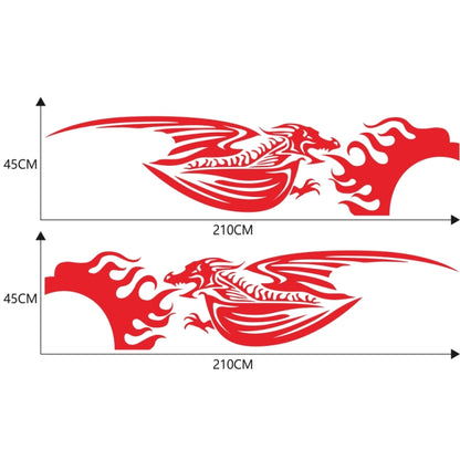 2 PCS/Set D-489 Fire-breathing Dragon Pattern Car Modified Decorative Sticker(Red) - Decorative Sticker by PMC Jewellery | Online Shopping South Africa | PMC Jewellery | Buy Now Pay Later Mobicred