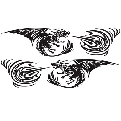 2 PCS/Set D-498 Pterosaur Spitfire Pattern Car Modified Decorative Sticker(Black) - Decorative Sticker by PMC Jewellery | Online Shopping South Africa | PMC Jewellery | Buy Now Pay Later Mobicred