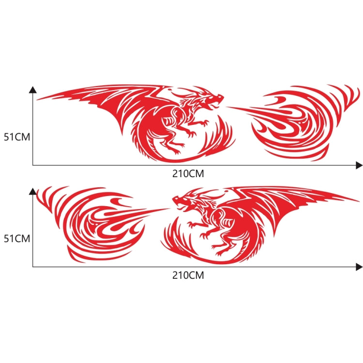 2 PCS/Set D-498 Pterosaur Spitfire Pattern Car Modified Decorative Sticker(Red) - Decorative Sticker by PMC TechLife | Online Shopping South Africa | PMC TechLife | Buy Now Pay Later Mobicred