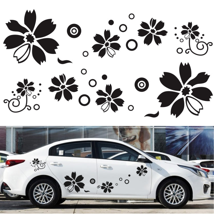 2 PCS/Set D-510 Flowers Pattern Car Modified Decorative Sticker(Red) - Decorative Sticker by PMC Jewellery | Online Shopping South Africa | PMC Jewellery | Buy Now Pay Later Mobicred