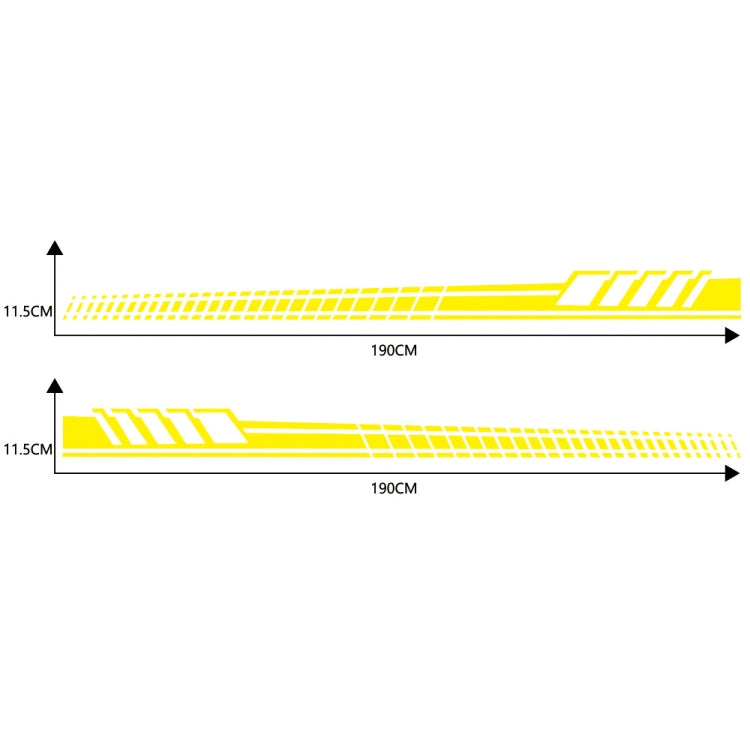 2 PCS/Set D-707 Striped Totem Pattern Car Modified Decorative Sticker(Yellow) - Decorative Sticker by PMC TechLife | Online Shopping South Africa | PMC TechLife | Buy Now Pay Later Mobicred