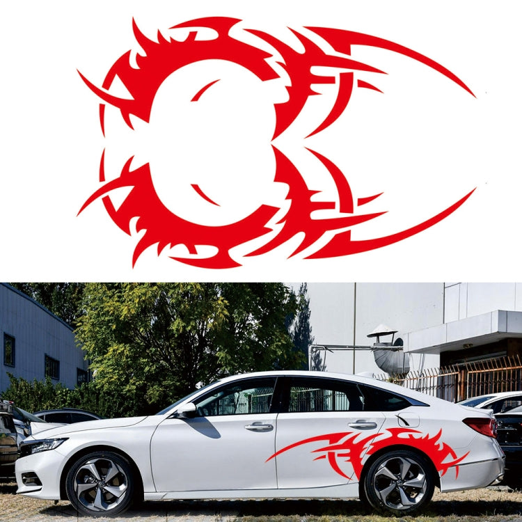 2 PCS/Set D-719 Flame Hot Wheel Pattern Car Modified Decorative Sticker(Red) - Decorative Sticker by PMC TechLife | Online Shopping South Africa | PMC TechLife | Buy Now Pay Later Mobicred