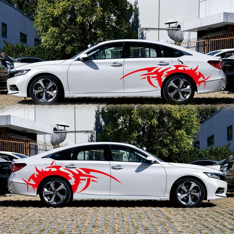 2 PCS/Set D-719 Flame Hot Wheel Pattern Car Modified Decorative Sticker(Red) - Decorative Sticker by PMC TechLife | Online Shopping South Africa | PMC TechLife | Buy Now Pay Later Mobicred