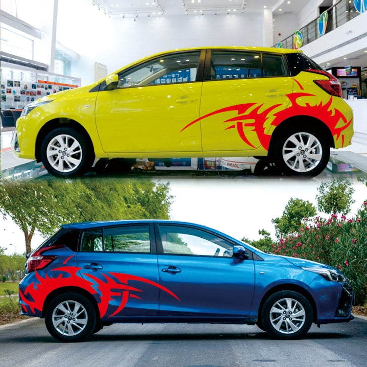 2 PCS/Set D-719 Flame Hot Wheel Pattern Car Modified Decorative Sticker(Red) - Decorative Sticker by PMC TechLife | Online Shopping South Africa | PMC TechLife | Buy Now Pay Later Mobicred