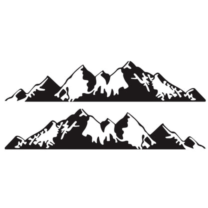 2 PCS/Set D-750 Mountain Pattern Car Modified Decorative Sticker(Black) - Decorative Sticker by PMC Jewellery | Online Shopping South Africa | PMC Jewellery | Buy Now Pay Later Mobicred