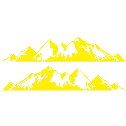 2 PCS/Set D-750 Mountain Pattern Car Modified Decorative Sticker(Yellow) - Decorative Sticker by PMC Jewellery | Online Shopping South Africa | PMC Jewellery | Buy Now Pay Later Mobicred