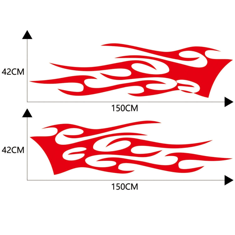 2 PCS/Set D-751 Flame Pattern Car Modified Decorative Sticker(Red) - Decorative Sticker by PMC TechLife | Online Shopping South Africa | PMC TechLife | Buy Now Pay Later Mobicred