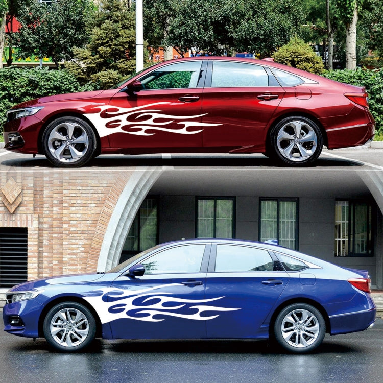 2 PCS/Set D-751 Flame Pattern Car Modified Decorative Sticker(White) - Decorative Sticker by PMC TechLife | Online Shopping South Africa | PMC TechLife | Buy Now Pay Later Mobicred