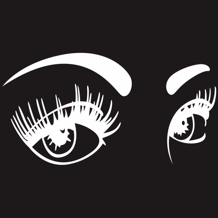 D-821 Beauty Eyes Pattern Car Modified Decorative Sticker(White) - Decorative Sticker by PMC TechLife | Online Shopping South Africa | PMC TechLife | Buy Now Pay Later Mobicred