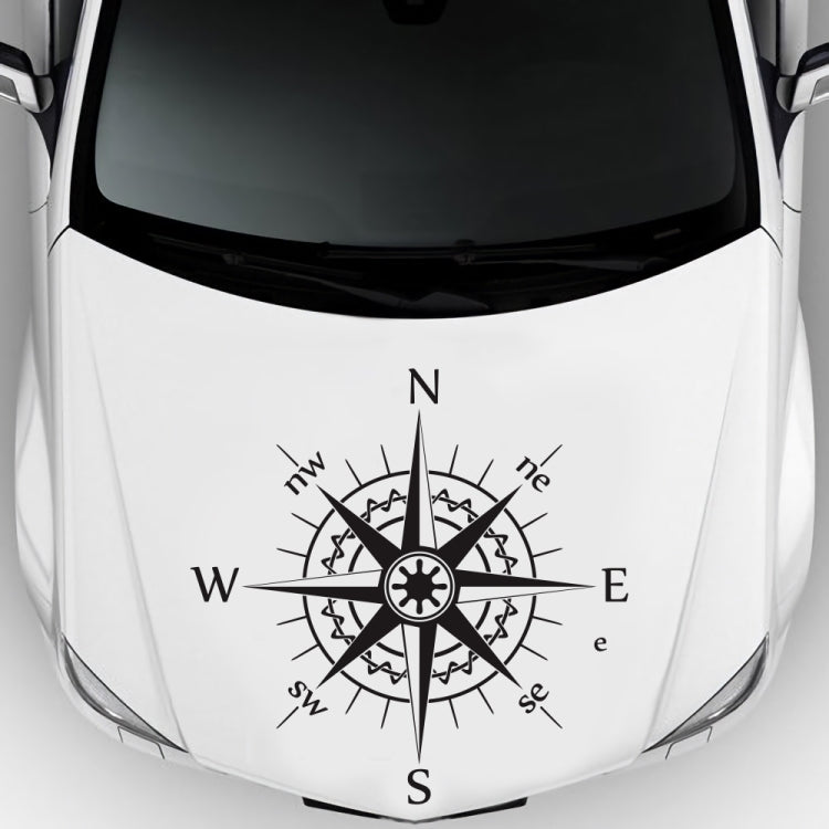 D-863 Compass Pattern Car Modified Decorative Sticker(Black) - Decorative Sticker by PMC TechLife | Online Shopping South Africa | PMC TechLife | Buy Now Pay Later Mobicred