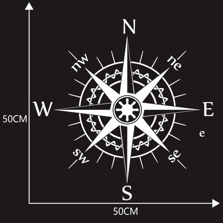 D-863 Compass Pattern Car Modified Decorative Sticker(White) - Decorative Sticker by PMC TechLife | Online Shopping South Africa | PMC TechLife | Buy Now Pay Later Mobicred