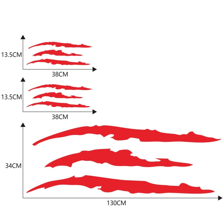D-865 Claw Scratches Pattern Car Modified Decorative Sticker(Red) - free shipping - PMC TechLife - Order now!
