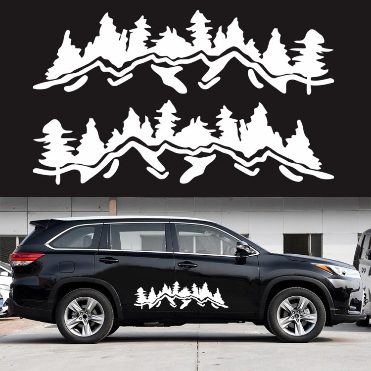 2 PCS/Set D-924 Mountain Woods Pattern Car Modified Decorative Sticker(White) - Decorative Sticker by PMC Jewellery | Online Shopping South Africa | PMC Jewellery | Buy Now Pay Later Mobicred