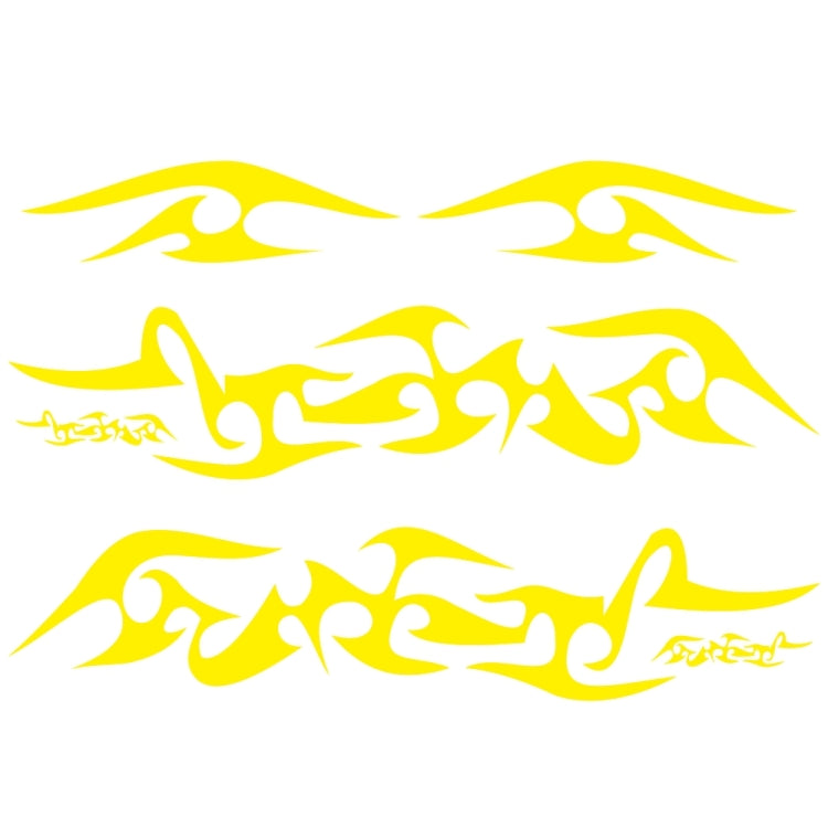 2 PCS/Set D-925 Flame Pattern Car Modified Decorative Sticker(Yellow) - Decorative Sticker by PMC TechLife | Online Shopping South Africa | PMC TechLife | Buy Now Pay Later Mobicred