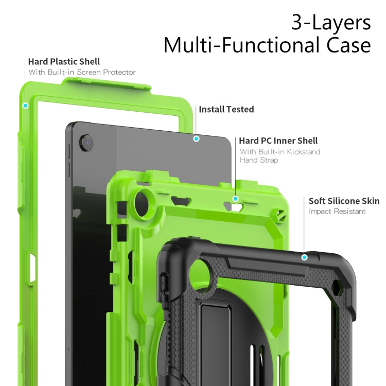 For Lenovo Tab M10 Plus 10.6 3rd Gen 2022 Silicone + PC Tablet Case(Yellow Green + Black) - Lenovo by PMC TechLife | Online Shopping South Africa | PMC TechLife | Buy Now Pay Later Mobicred
