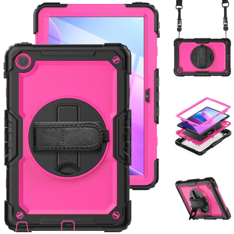 For Lenovo Tab M10 Plus 10.6 3rd Gen 2022 Silicone + PC Tablet Case(Rose Red + Black) - Lenovo by PMC TechLife | Online Shopping South Africa | PMC TechLife | Buy Now Pay Later Mobicred