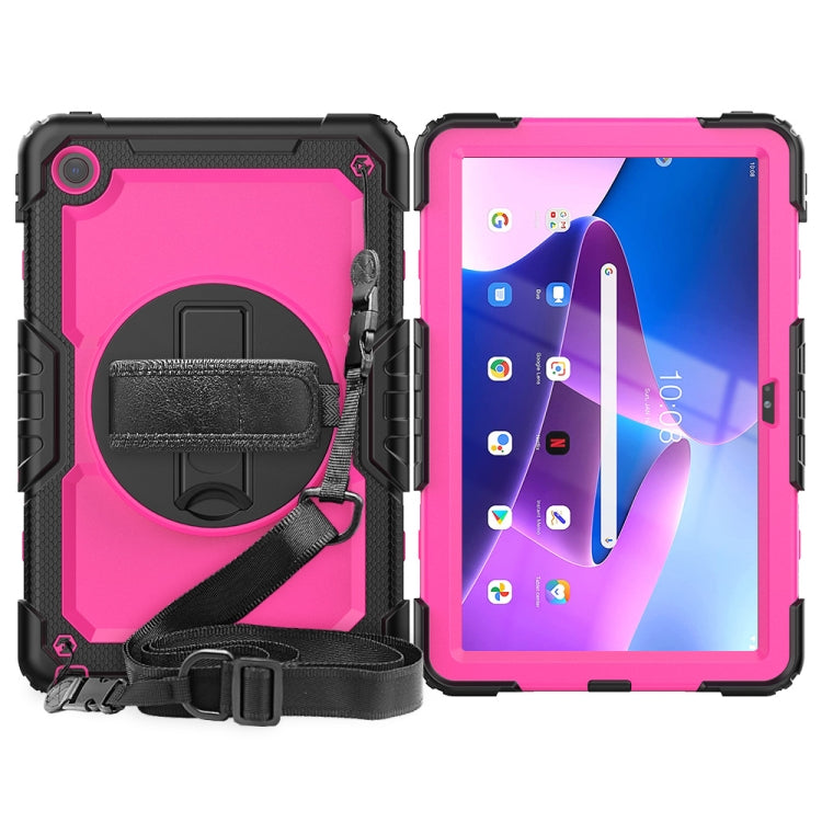 For Lenovo Tab M10 Plus 10.6 3rd Gen 2022 Silicone + PC Tablet Case(Rose Red + Black) - Lenovo by PMC TechLife | Online Shopping South Africa | PMC TechLife | Buy Now Pay Later Mobicred