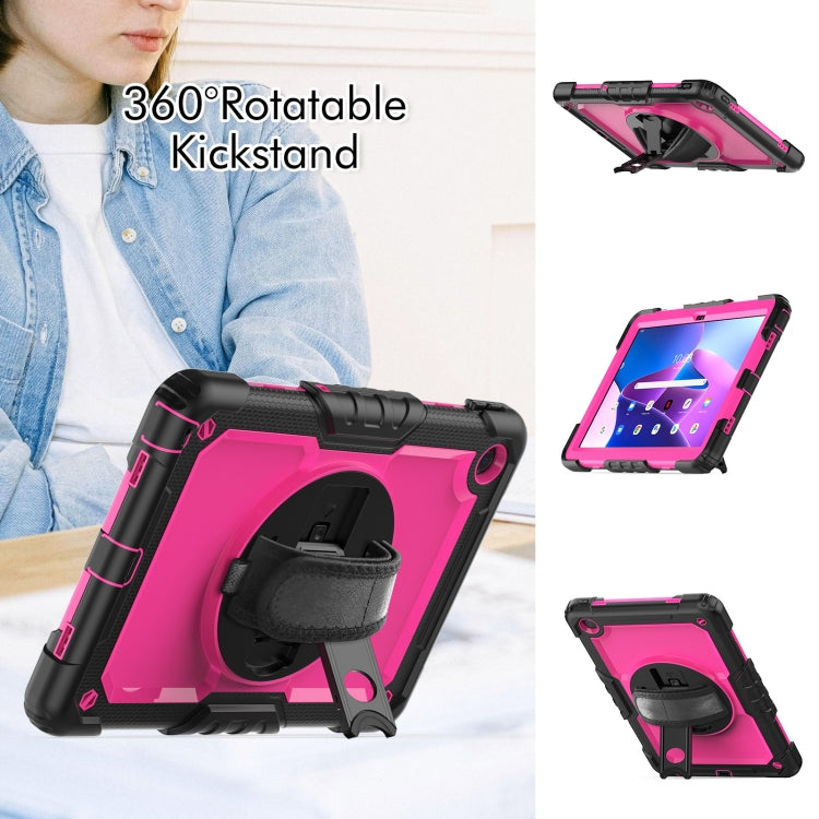 For Lenovo Tab M10 Plus 10.6 3rd Gen 2022 Silicone + PC Tablet Case(Rose Red + Black) - Lenovo by PMC TechLife | Online Shopping South Africa | PMC TechLife | Buy Now Pay Later Mobicred