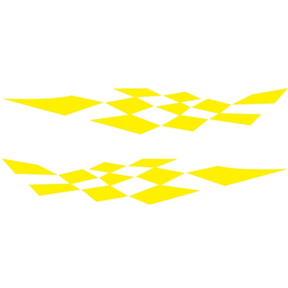 2 PCS/Set D-943 Checkered Flag Pattern Car Modified Decorative Sticker(Yellow) - Decorative Sticker by PMC Jewellery | Online Shopping South Africa | PMC Jewellery | Buy Now Pay Later Mobicred