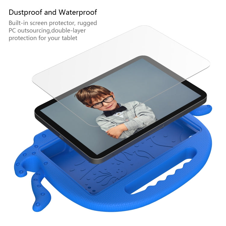 For Amazon Kindle Fire HD 7 2019 / 2017 / 2015 Octopus EVA Shockproof Tablet Case with Screen Film & Shoulder Strap(Blue) - Amazon by PMC TechLife | Online Shopping South Africa | PMC TechLife | Buy Now Pay Later Mobicred