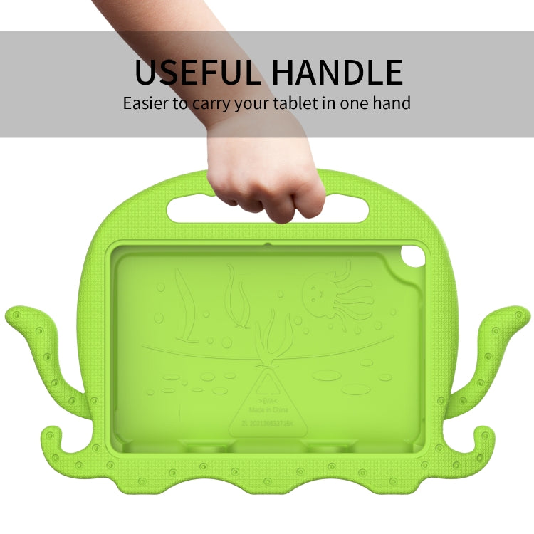 For Amazon Kindle Fire HD 8 / HD 8 Plus Octopus EVA Shockproof Tablet Case with Screen Film & Shoulder Strap(Grass Green) - Amazon by PMC TechLife | Online Shopping South Africa | PMC TechLife | Buy Now Pay Later Mobicred