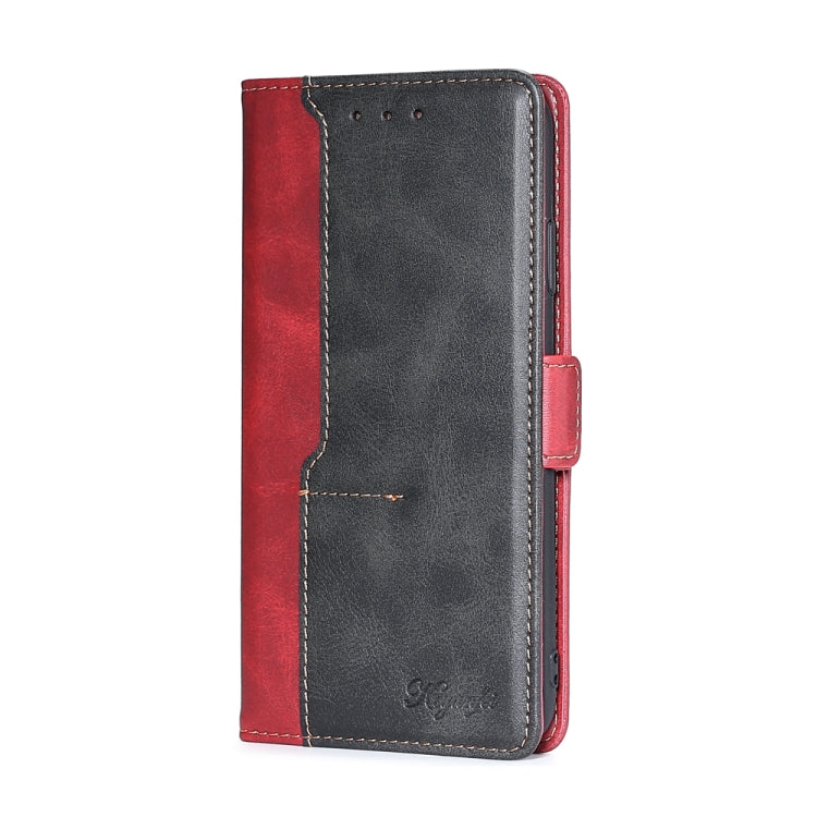 For Doogee X96 Pro Contrast Color Side Buckle Leather Phone Case(Red + Black) - Doogee Cases by PMC Jewellery | Online Shopping South Africa | PMC Jewellery | Buy Now Pay Later Mobicred