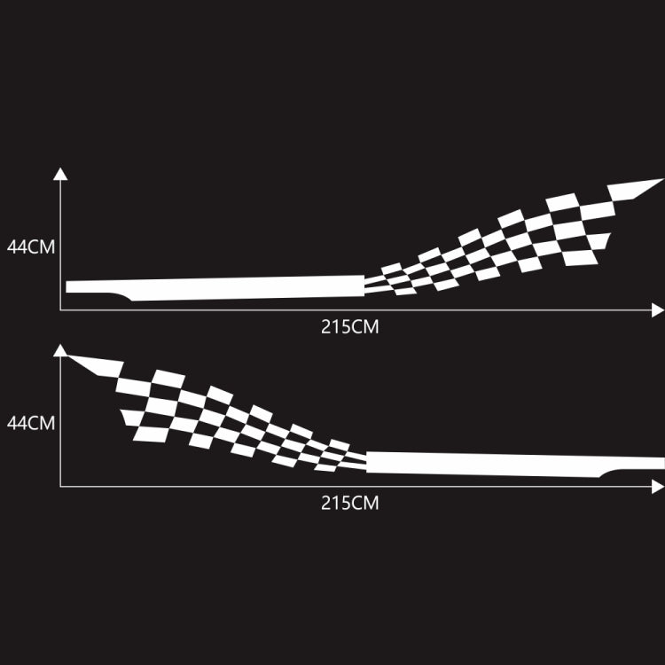 2 PCS/Set D-944 Striped Plaid Pattern Car Modified Decorative Sticker(White) - Decorative Sticker by PMC TechLife | Online Shopping South Africa | PMC TechLife | Buy Now Pay Later Mobicred