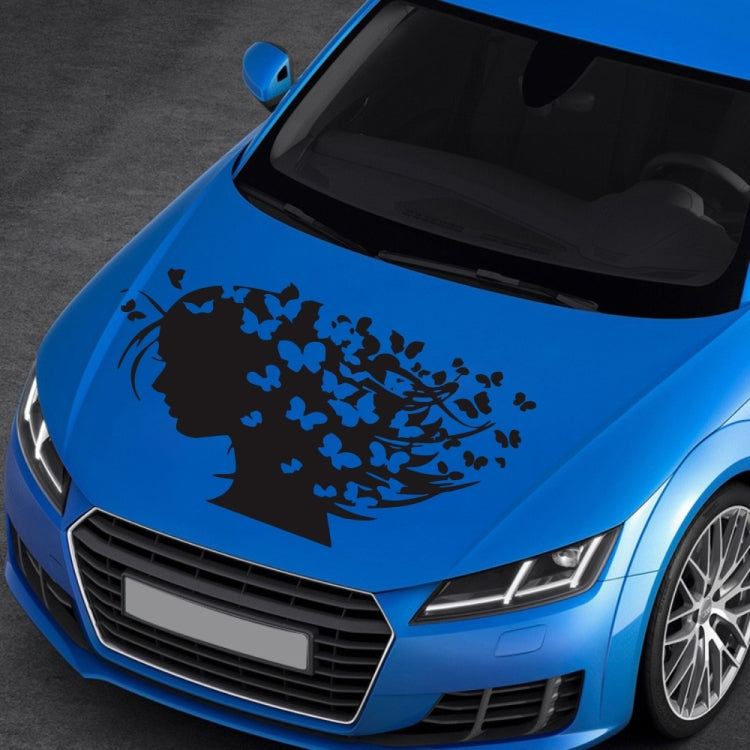 D-956 Butterfly Girl Pattern Car Modified Decorative Sticker(Black) - Decorative Sticker by PMC TechLife | Online Shopping South Africa | PMC TechLife | Buy Now Pay Later Mobicred