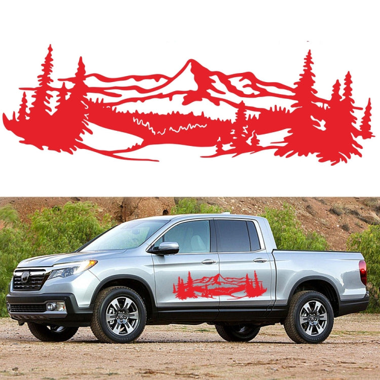 2 PCS/Set D-957 Mountains Pattern Car Modified Decorative Sticker(Red) - Decorative Sticker by PMC Jewellery | Online Shopping South Africa | PMC Jewellery | Buy Now Pay Later Mobicred