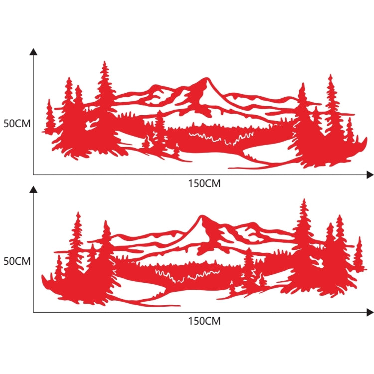 2 PCS/Set D-957 Mountains Pattern Car Modified Decorative Sticker(Red) - Decorative Sticker by PMC TechLife | Online Shopping South Africa | PMC TechLife | Buy Now Pay Later Mobicred