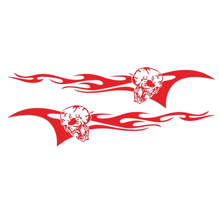 2 PCS/Set D-964 Skull Flame Pattern Car Modified Decorative Sticker(Red) - Decorative Sticker by PMC Jewellery | Online Shopping South Africa | PMC Jewellery | Buy Now Pay Later Mobicred
