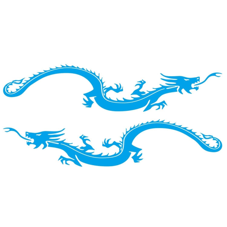 2 PCS/Set D-965 Dragon Pattern Car Modified Decorative Sticker(Blue) - Decorative Sticker by PMC Jewellery | Online Shopping South Africa | PMC Jewellery | Buy Now Pay Later Mobicred