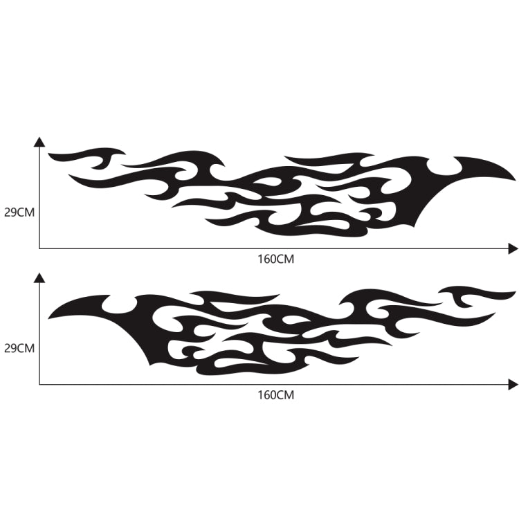 2 PCS/Set D-969 Flame Pattern Car Modified Decorative Sticker(Black) - Decorative Sticker by PMC TechLife | Online Shopping South Africa | PMC TechLife | Buy Now Pay Later Mobicred