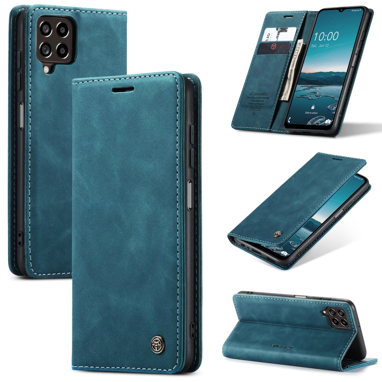 For Samsung Galaxy M33 5G CaseMe 013 Multifunctional Horizontal Flip Leather Phone Case(Blue) - Galaxy Phone Cases by CaseMe | Online Shopping South Africa | PMC Jewellery | Buy Now Pay Later Mobicred