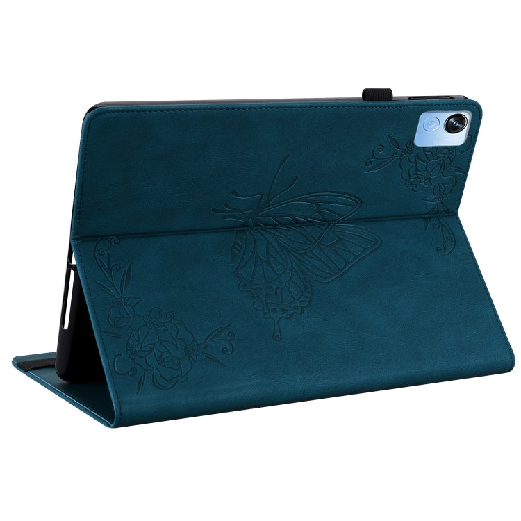 For Realme Pad X Butterfly Flower Embossed Leather Tablet Case(Blue) - Realme by PMC TechLife | Online Shopping South Africa | PMC TechLife | Buy Now Pay Later Mobicred