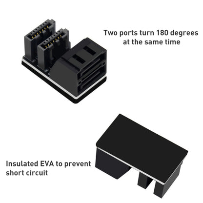 5 PCS Motherboard SATA 7Pin Dual Interface, Model:PH572 90 Degree - Others by PMC Jewellery | Online Shopping South Africa | PMC Jewellery | Buy Now Pay Later Mobicred