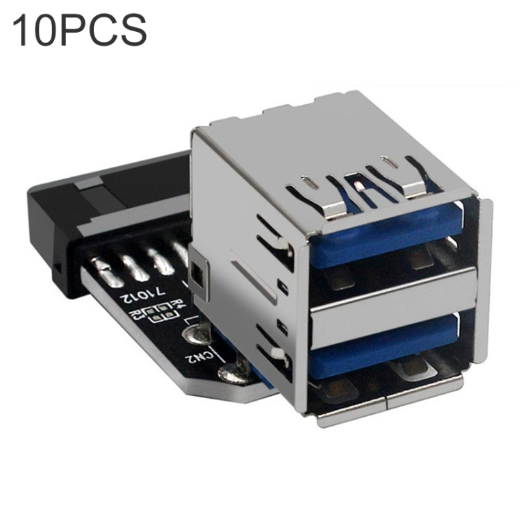 10 PCS 19/20Pin to Dual USB 3.0 Adapter Converter, Model:PH21 - Others by PMC Jewellery | Online Shopping South Africa | PMC Jewellery | Buy Now Pay Later Mobicred