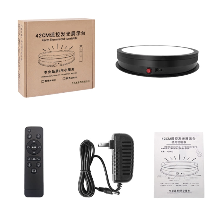 42cm LED Light Electric Rotating Display Stand Turntable, Power Plug:AU Plug(Black) -  by PMC TechLife | Online Shopping South Africa | PMC TechLife | Buy Now Pay Later Mobicred