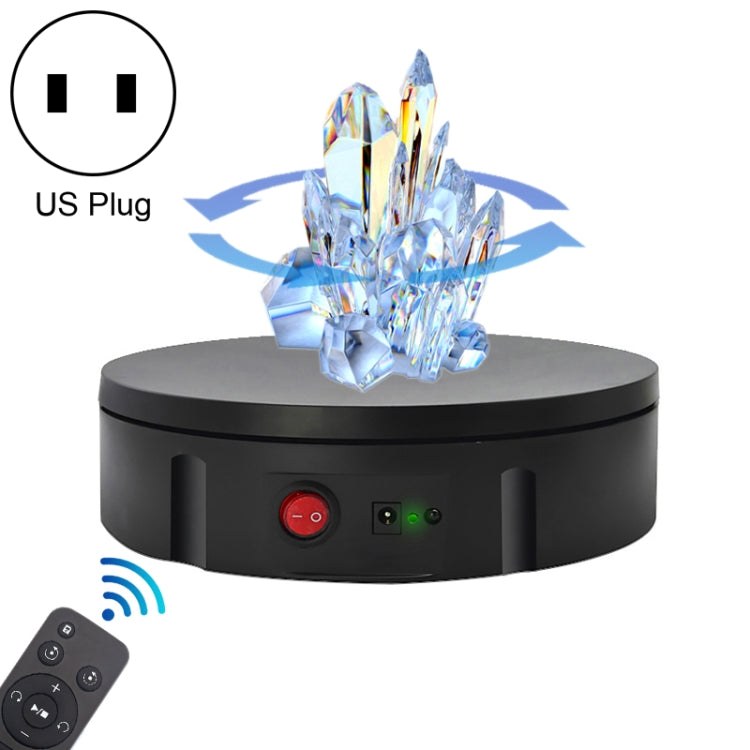 22cm Charging Rotating Display Stand Video Shooting Turntable, Load: 50kg, Power Plug:US Plug(Black) -  by PMC TechLife | Online Shopping South Africa | PMC TechLife | Buy Now Pay Later Mobicred