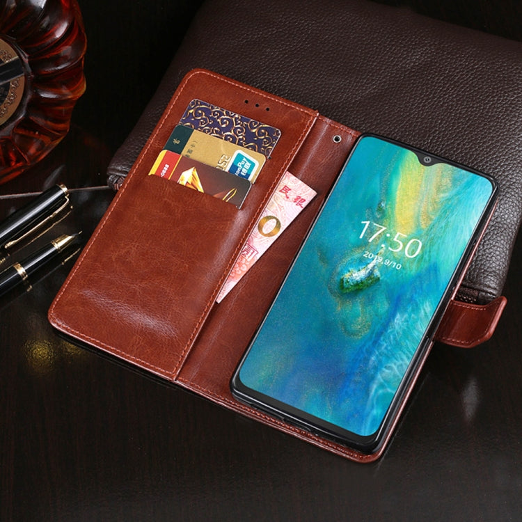 For Cubot P30 idewei Crazy Horse Texture Horizontal Flip Leather Case with Holder & Card Slots & Wallet(Dark Blue) - More Brand by idewei | Online Shopping South Africa | PMC Jewellery | Buy Now Pay Later Mobicred